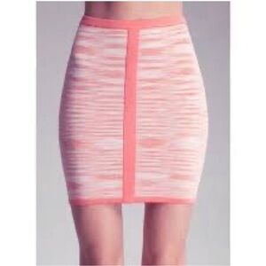 bebe pencil skirt orange high rise size:S